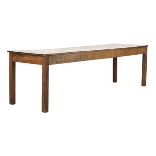 Large Antique Oak Farmhouse Dining Table For Sale