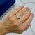 18k Yellow Gold 3.59ctw Cushion Cut Lab Grown Diamond Tree-Stone Engagement Ring, Size 7.75 For Sale - Image 9 of 9