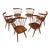 1960s Set of 6 George Nakashima Studio Style Straight Back Chairs Solid Cherry For Sale