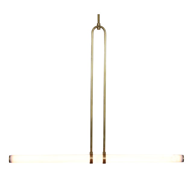 Pendant Light 018 in Satin Brass by Naama Hofman For Sale
