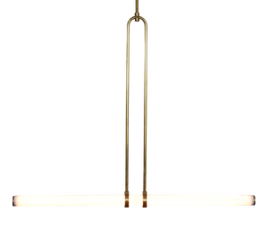 Pendant Light 018 in Satin Brass by Naama Hofman