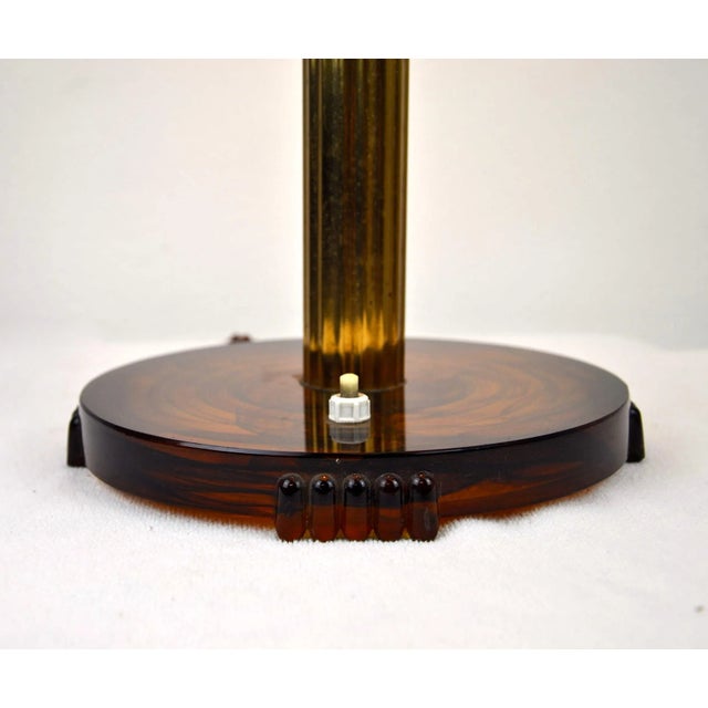 Vintage Art Deco Floral Table Lamp For Sale - Image 11 of 14