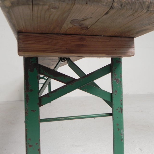 Folding Bench in Steel and Pine, 1960s For Sale - Image 15 of 18