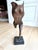 Contemporary Vintage Modernist Abstract Female Figure Sculpture in Cast Bronze on Marble Base For Sale - Image 3 of 10