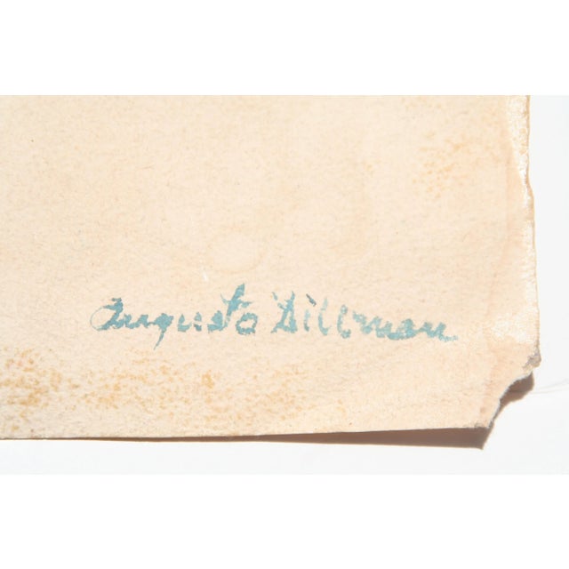 Blue Vintage Abstract Fauvist Colorful Cityscape Painting For Sale - Image 8 of 9