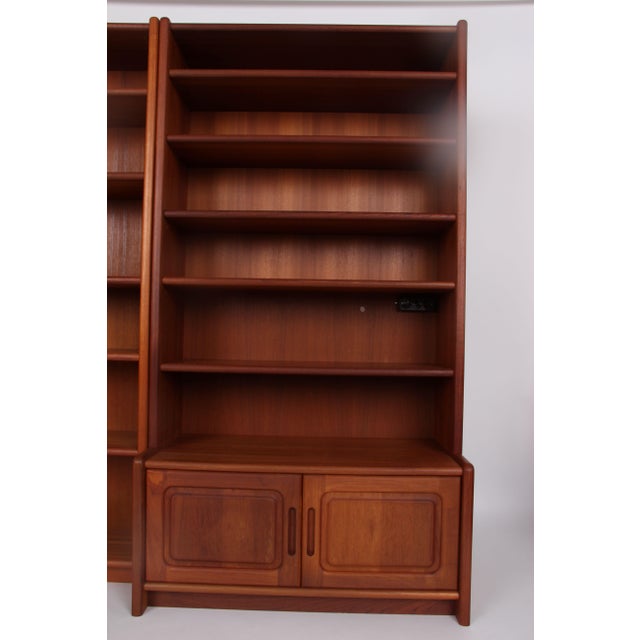 1980s Vintage Teak Bookcase with Removable Shelves, 1970s, Set of 2 For Sale - Image 5 of 10