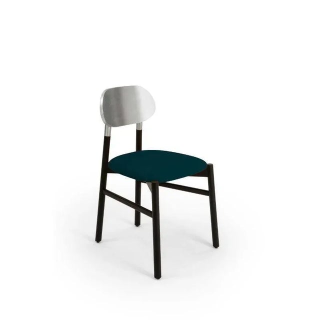 Bokken upholstered chair, black & silver, ottanio by colé italia with bellavista/piccini dimensions: h 81.7 d 49 w 53.5 cm...