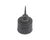 A turned wood oil can sculpture by the American artist Chris Bowman. This black wooden sculpture is carved with gray...
