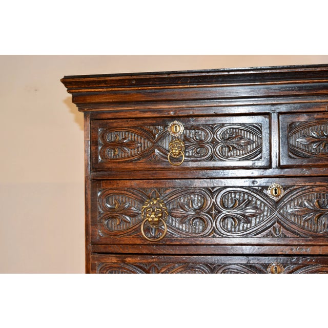 18th C. English Carved Chest on Chest For Sale - Image 11 of 12