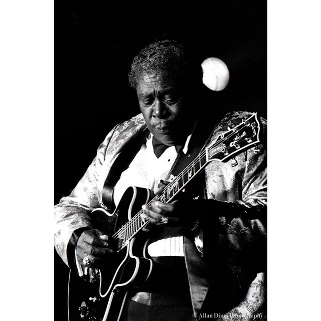 1990s Allan Dines B B King Portrait Original Photograph For Sale