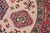 Shabby Chic Shabby Chic Tribal Kazak Ivory/Red Wool Round Rug- 4'9''x4'11'' For Sale - Image 3 of 7
