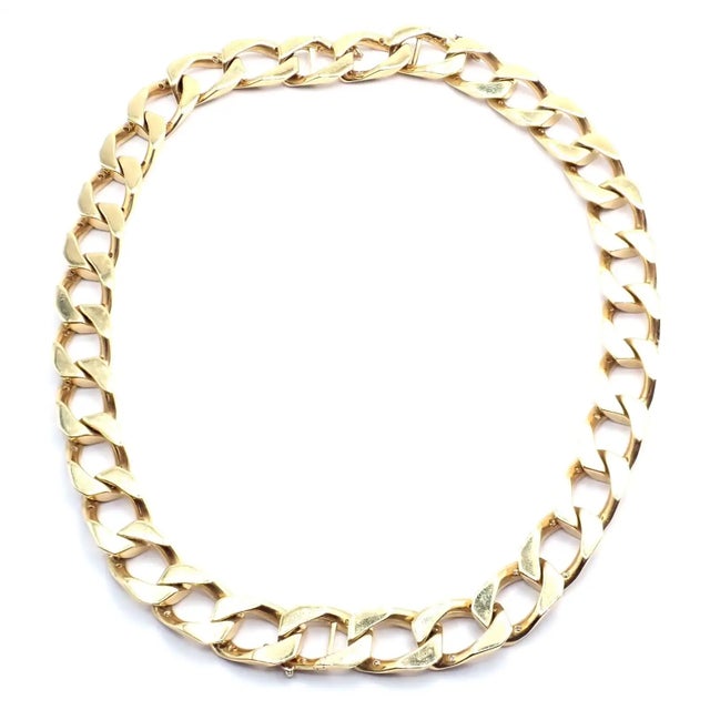 1980s 1980s Bvlgari Bulgari Diamond Set of Two Yellow Gold Link Bracelets Necklace For Sale - Image 5 of 12