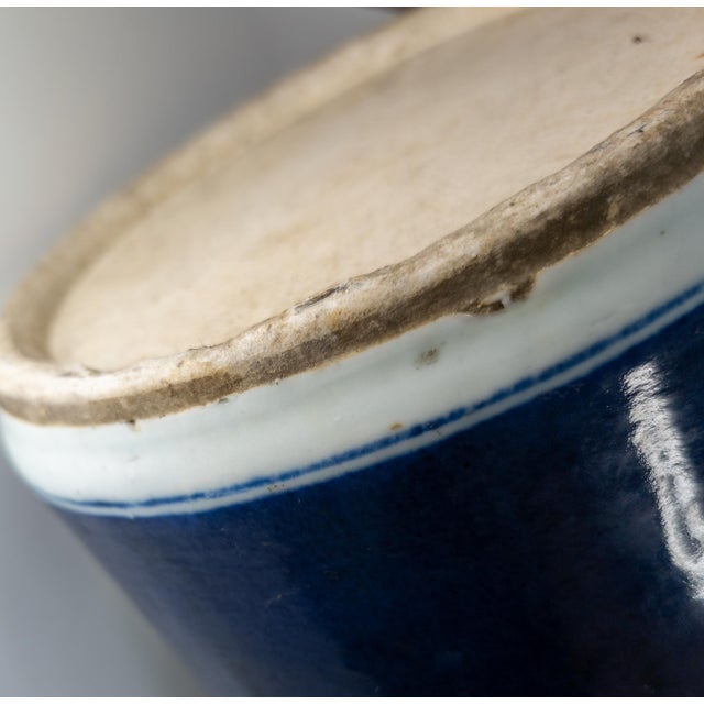 19th Century Chinese Powder Blue Umbrella or Cane Holder in Famille Rose Palette For Sale - Image 16 of 18