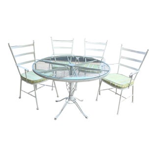Lee L. Woodard and Sons Iron Dining Set For Sale