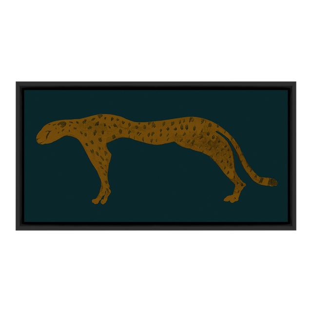 Cheetah Midnight by Jess Engle in Black Frame, Large Art Print For Sale