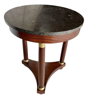 Early 20th Century French Walnut Empire Style Side Table