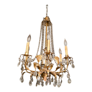 Italian Gilt Metal Chandelier