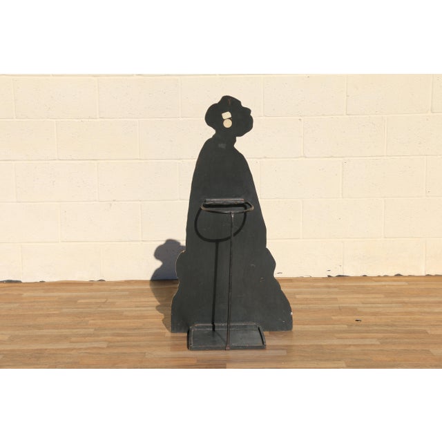 Antique 1920s Hand-Painted Wooden Cavalier Figural Umbrella Stand For Sale - Image 12 of 18