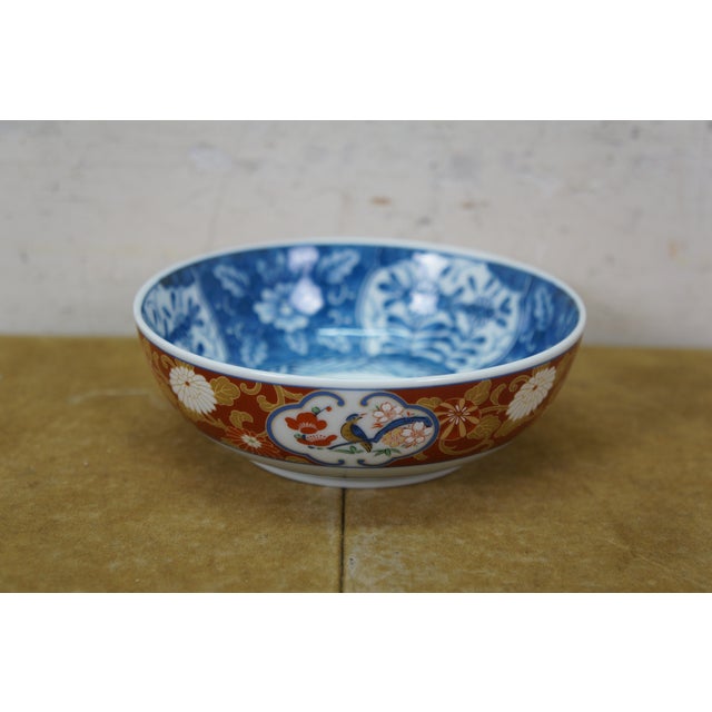 Mid 20th Century Japanese Imari Porcelain Serving Plates Platters Bowl Bell & Box - 7 Piece Lot For Sale - Image 9 of 18
