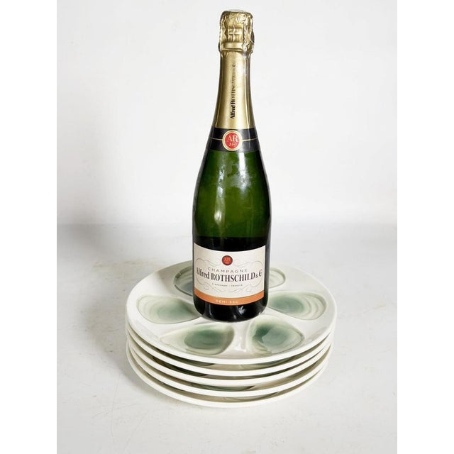 Vintage French Oysters Plates, 1960, Set of 5 For Sale - Image 3 of 9