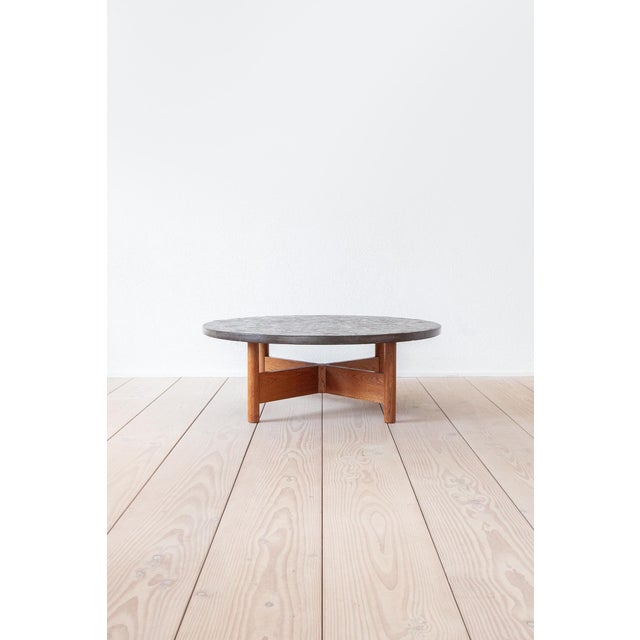 French Oak Coffee Table with Fossils, 1960s For Sale - Image 10 of 10
