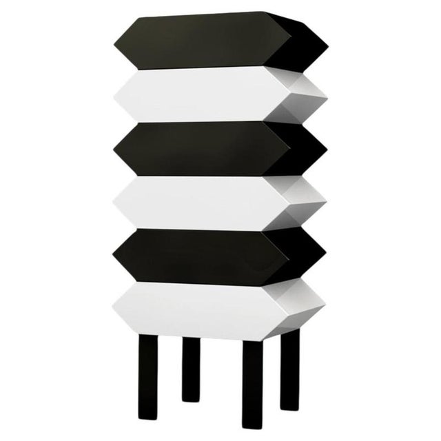Black Kiki High Wardrobe in Powder-Coated Aluminum by Altreforme For Sale - Image 8 of 8