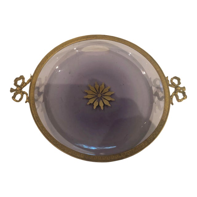 1940s French Amethyst Hollywood Regency Dish For Sale