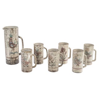 Orangeade Service attributed to G. Reynaud, 1950s, Set of 7 For Sale