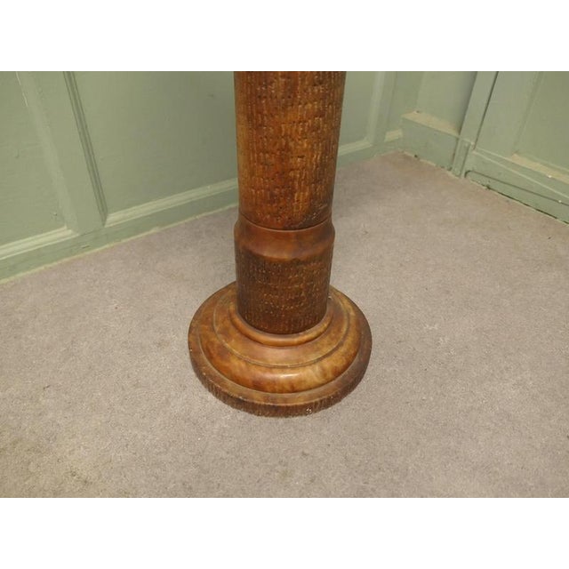 Honey-Coloured Marble Pedestal Column For Sale - Image 6 of 7