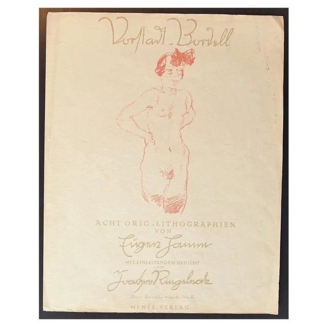 Eugene Hamm, Cover for Vorstadt-Brodel, Lithograph, 1922 For Sale