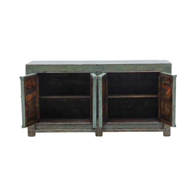 1950s Vintage Chinese Painted Cabinet For Sale - Image 5 of 5