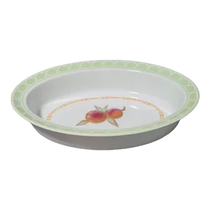 Vintage Royal-Worcester Porcelain Oval Serving Bowl Dish Apricot Fruit Center