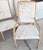 Coastal Carved Faux Rope Solid Wood Dining Chairs Abstract Upholstery Set of 6 For Sale - Image 9 of 18