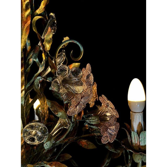 Murano Glass Flowers Chandelier, 1990 For Sale - Image 14 of 15