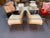 Mid-Century Modern Hickory Business Furniture Faux Croc and Metal Arm Chairs - A Pair For Sale - Image 3 of 10