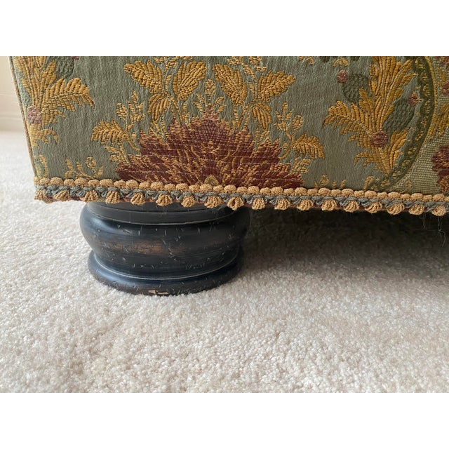 Late 20th Century Exquisite Carol Hicks Bolton for Ej Victor Large Chair-and-a-Half and Ottoman Mint Condition For Sale In Denver - Image 6 of 12