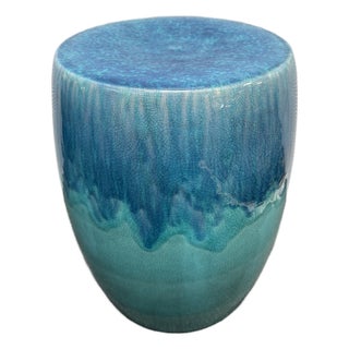 Ombre Ceramic Garden Stool For Sale