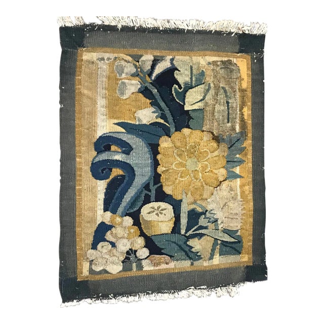 An Antique French Tapestry Fleur D’ Chioux For Sale