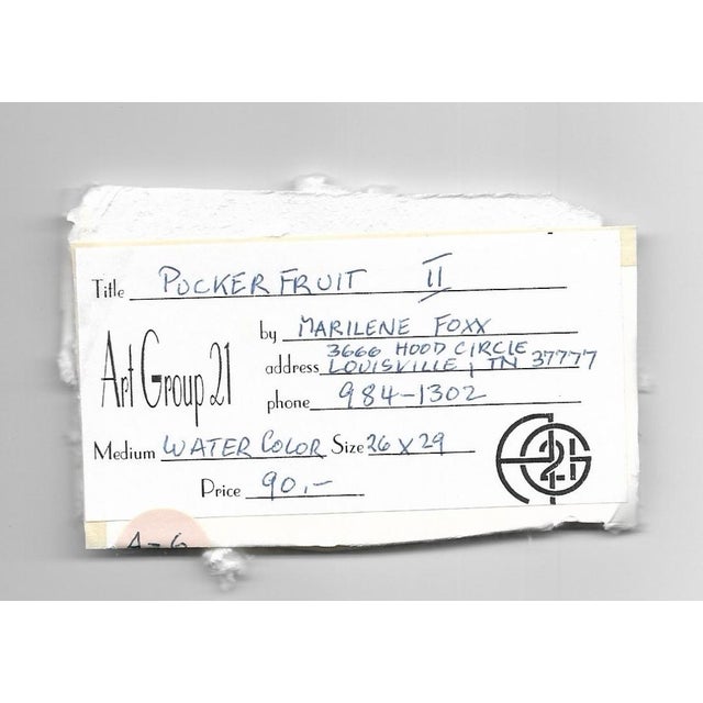 Orange Marilene Foxx Pucker Fruit Botanical Watercolor For Sale - Image 8 of 8
