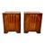 Art Deco Nightstands in Walnut Root Veneer with Conical Columns, 1930s, Set of 2 For Sale - Image 9 of 14