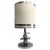 Italian 1970s Sculptural Chrome Table Lamp For Sale
