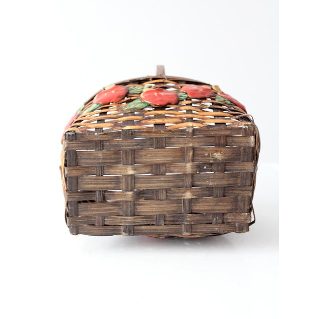 Vintage Woven Apple Basket For Sale - Image 14 of 17