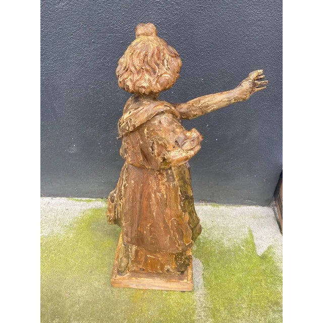 Late 18th Century 18th Century Italian Giltwood Figure For Sale - Image 5 of 13