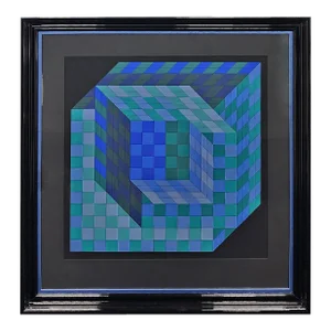 Original Silkscreen by Victor Vasarely Circa 1980 Signed and Numbered #87/250 Framed