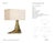 Anne-Marie Barton by Visual Comfort Signature Terra-Forma 23" Right Table Lamp in Museum Brass with Bouclé Shade Designer:...
