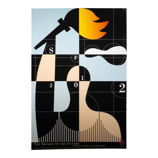 Original San Francisco Olympic Summer Games Poster, 2002 by Michael Vanderbyl For Sale