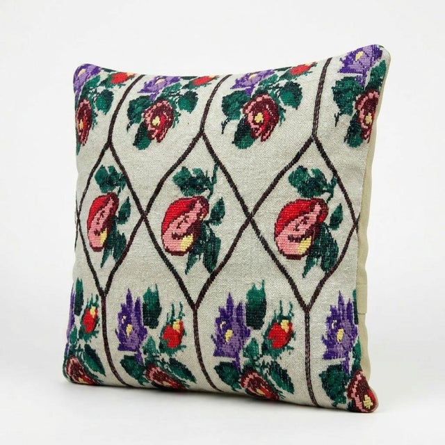 Mid-Century Modern Modern Kilim Pillow Cover 19'' X 19'' For Sale - Image 3 of 4