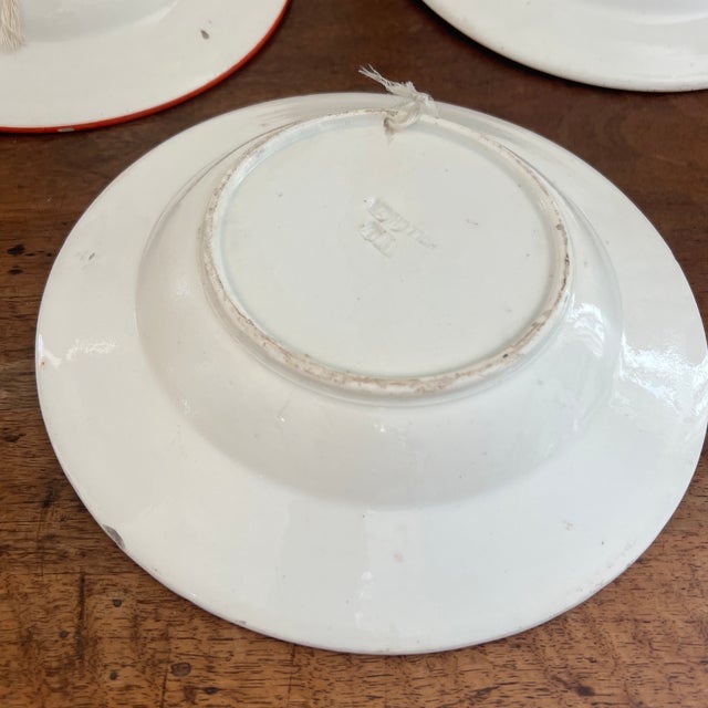 Ceramic Antique Hungarian Folk Art Pottery Plates - Set of 3 For Sale - Image 7 of 9