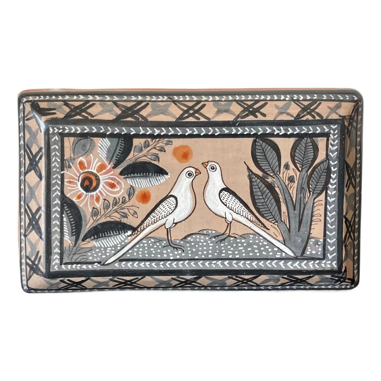 Late 20th-Century Rustic Bruñido Tonalá Lidded Whatnot Box, Mexico ...