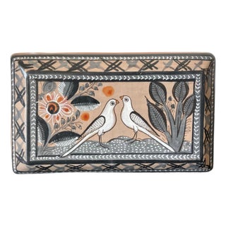 Late 20th-Century Rustic Bruñido Tonalá Lidded Whatnot Box, Mexico For Sale